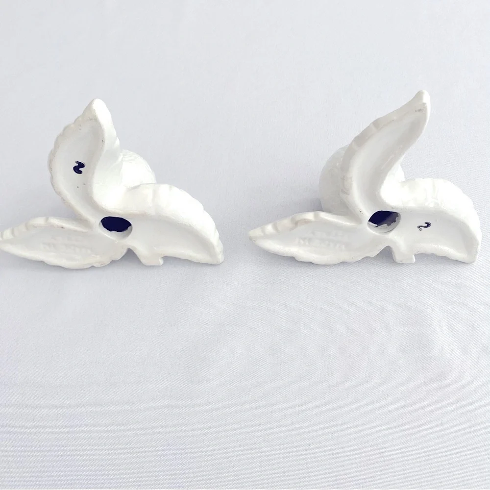 Porcelain Leaf Candle Holders Set Of Two Made In Italy White Home Decor Artsy